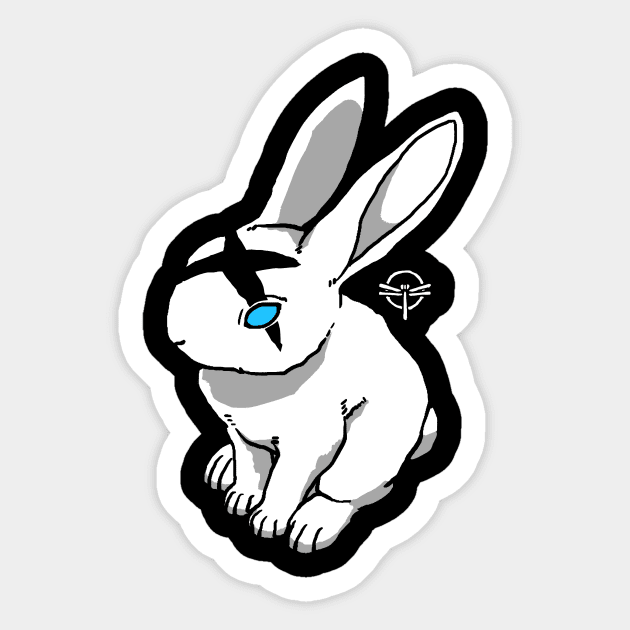 Rabbit mark Sticker by Bi Bruce